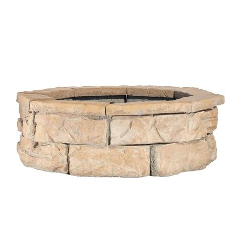 Natural Concrete Products Co In Fossill Brown Fire Pit Kit Fsfpb