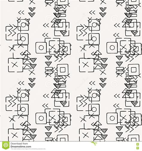 Hand Drawn Doodle Seamless Pattern Stock Vector Illustration Of