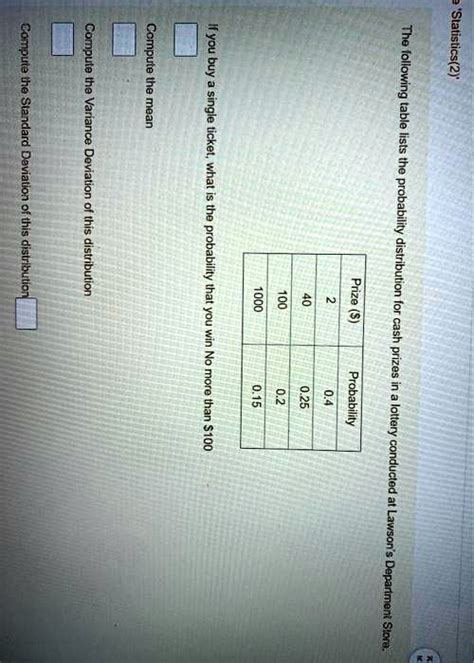 Solved The Compute The If You Buy A Statistics2 Following Ueaw