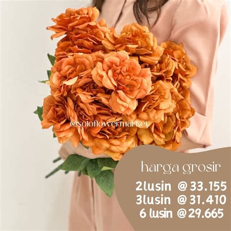 Jual TERLENGKAP 7 HEADS ROSE JUMBO Bunga Mawar X7 Rose Paris