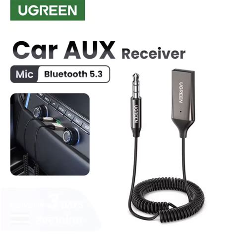 UGREEN Bluetooth Car Receiver Aux With Mic 70601 Bluetooth 5 3