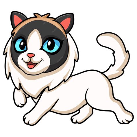 Premium Vector | Cute rag doll cat cartoon