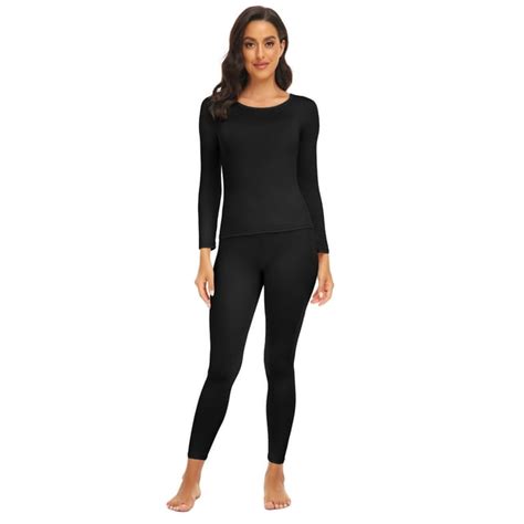 Anyfit Wear Women Thermal Underwear Sets Base Layer Long Johns Sets Winter Warm Top And Bottoms