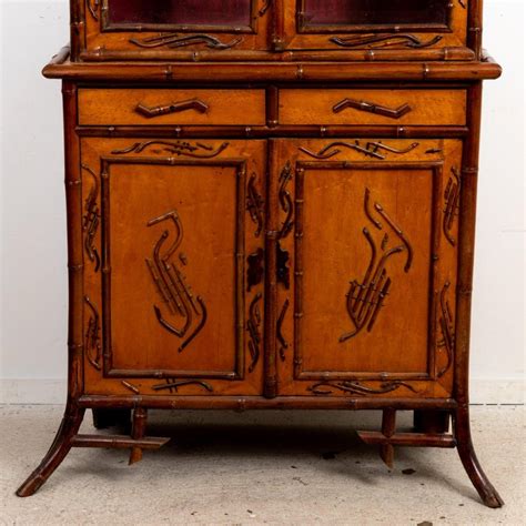 Bamboo Aesthetic Period Cabinet For Sale At 1stdibs