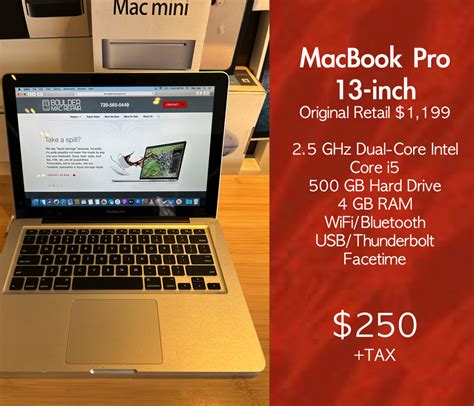 MacBook Pro 13 Inch 250 Boulder Mac Repair