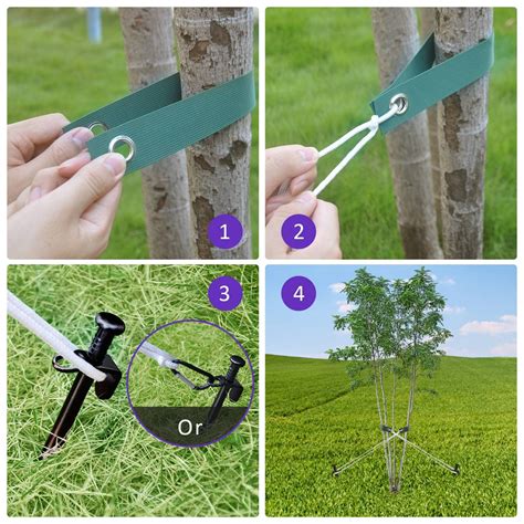 Heavy Duty Steel Tree Stake Kit Tree Support Kit For