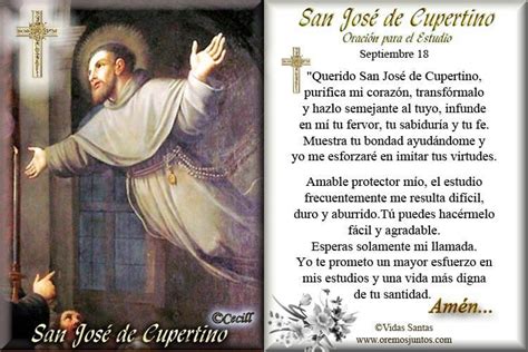 San Jose Cupertino Prayer Quotes Book Quotes Religion Catolica