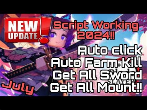 Roblox 1 Blade Slayer Script Auto Farm Get All Mount Skin YouTube