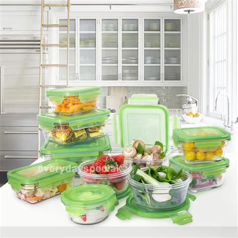 Snapware 20 piece Tempered Glasslock Storage Containers with Snaplock ...