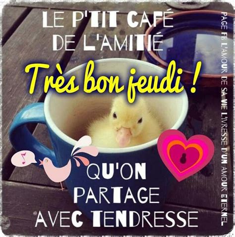 Épinglé par Isabelle Yenchou sur Un petit café Bon jeudi Bonne