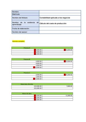 Costeo Por Ordenes De Produccion La Empresa Bianca S Produce