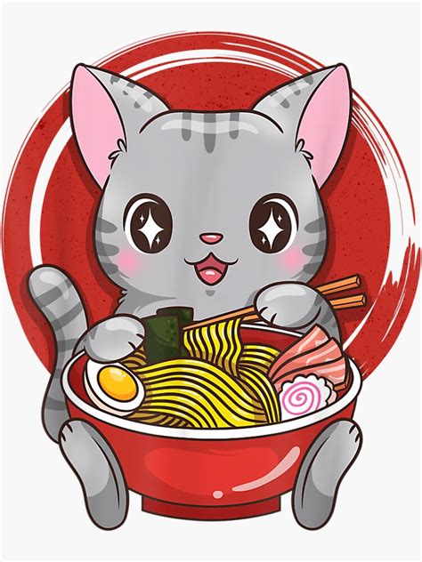 Anime Ramen Cats Kawaii Neko Gift Kawaii Neko Ramen Anime Cat Noodles