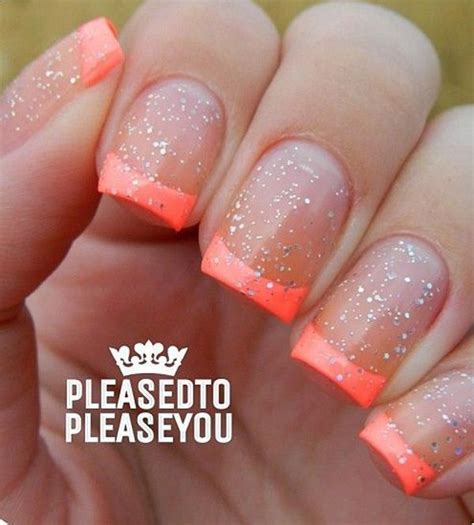 Summer Inspired French Tips Dip Your Nails Into Neon Orange French