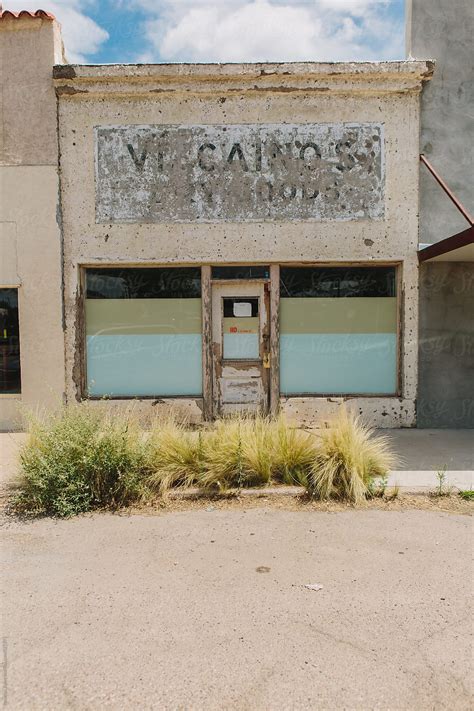 An Old Run Down Store Front In A Town In West Texas By Stocksy