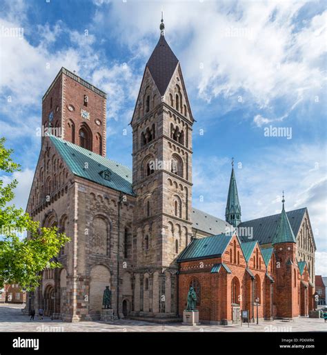 Ribe Cathedral (Ribe Domkirke) in the historic town of Ribe, the oldest ...