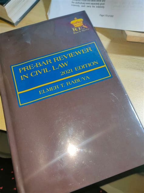 PRE BAR REVIEWER IN CIVIL LAW 2021 BY RABUYA Hobbies Toys Books