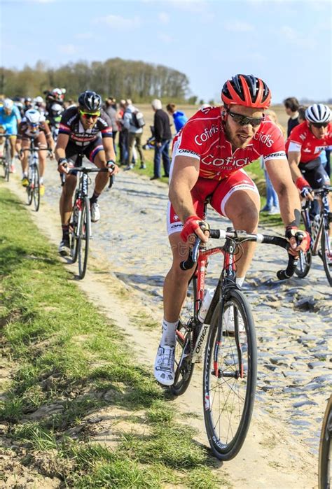 The Cyclist Florian Senechal Paris Roubaix 2015 Editorial Photography