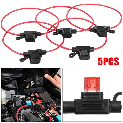 5pcs Mini Car Fuse Holder Splash-proof Box / 12V-20A Wire Cut Off ...