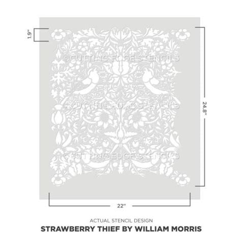 William Morris Strawberry Thief Stencil Pattern For Walls William