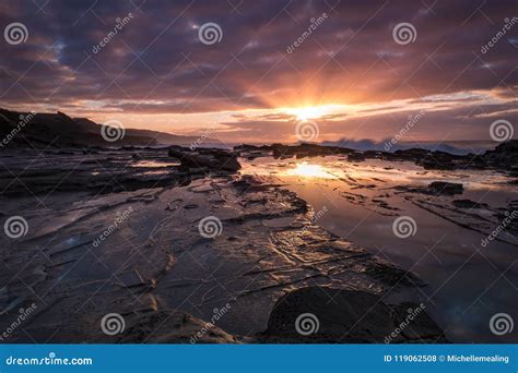 Sunrise Alongside the Great Ocean Road in Australia Stock Photo - Image of scenery, australia ...