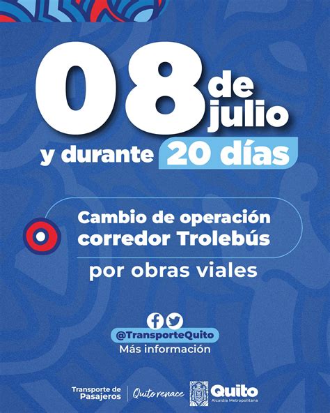 Empresa De Pasajeros Quito On Twitter PasajerosInforma Este 8 De