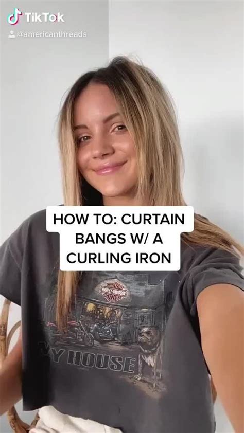 Unique How To Curl Your Hair With A Flat Iron With Curtain Bangs For