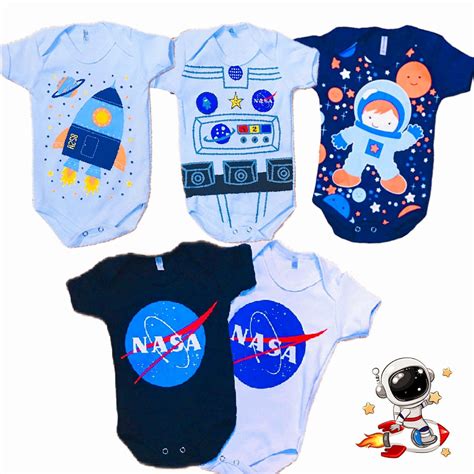 Body Temático Astronauta Nasa Foguete mesversário bebê festa ou evento