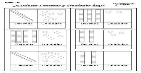 Decenas Unidades Aprenderjuntos Cl · Decenas Unidades Decenas Unidades Decenas Unidades