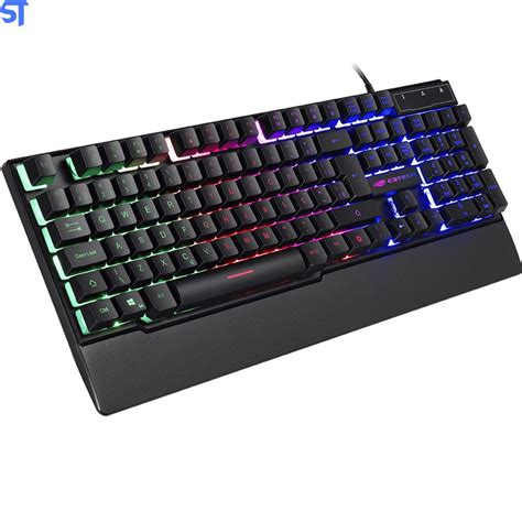 Teclado Gamer C Tech Led Rgb Preto Usb Abnt Kg Bk