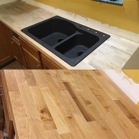 Butcher Block Counter Tops Black Kitchen Sink Kitchen Black Counter