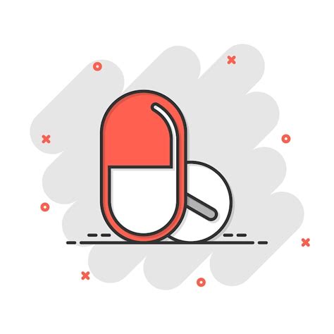 Premium Vector Pill Capsule Icon In Flat Style Drugs Vector