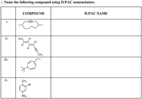 Solved Name The Following Compound Using Iupac Nomenclature I Hsc Ii