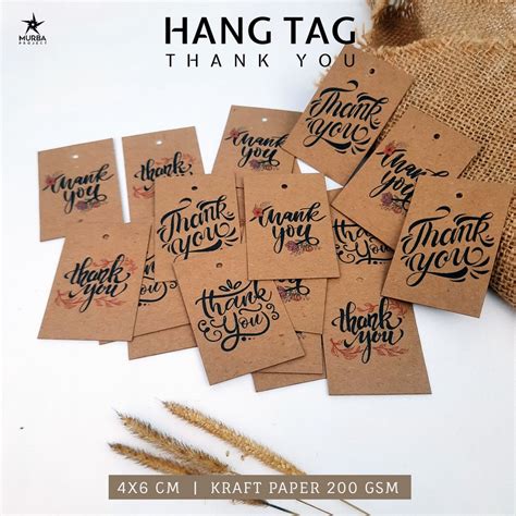 Jual Hang Tag Isi Hangtag Thank You Kartu Ucapan Terima Kasih