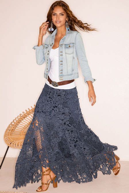 Lace Boho Maxi Skirt In 2020 Chic Outfits Boho Fashion Maxi Skirt Boho