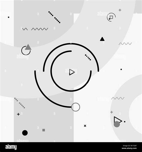 Motion Graphics Elements Black And White Composition Vector