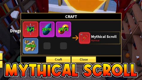 Crafting MYTHICAL SCROLL In Blox Fruits Update 20 YouTube