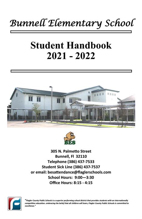 Bunnell Elementary School Student Handbook 2021–2022 by flagler_schools ...