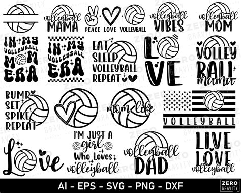 Volleyball Svg Bundle Volleyball Png Quotes Digital Volleyball Shirt Files For Cricut