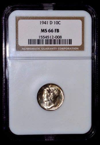 D Mercury Dime Full Bands Ngc Ms Fb Ebay