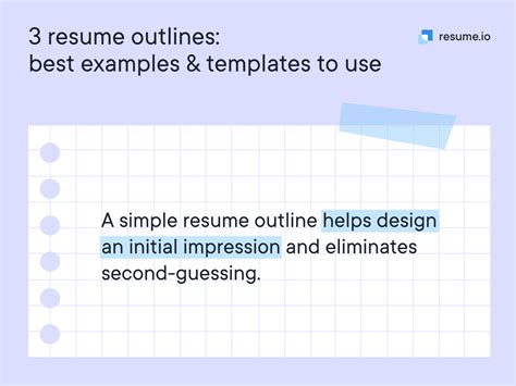 3 Resume outlines: templates and examples to use · Resume.io