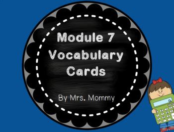 Eureka Math Engage New York Vocabulary Cards 2nd Grade Module 7 By