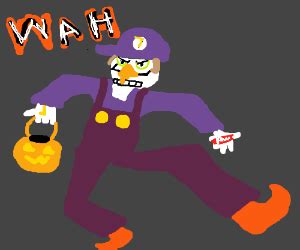 Everyone mistakes Waluigi Face for a Mask - Drawception