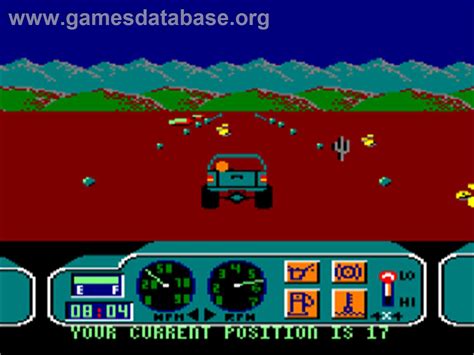 4x4 Off Road Racing Amstrad CPC Artwork In Game