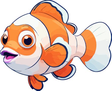 Clown Fish Cartoon Clip, Clownfish, Fish, Animal PNG Transparent Image ...