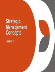 Understanding Strategic Management Concepts And Levels Course Hero