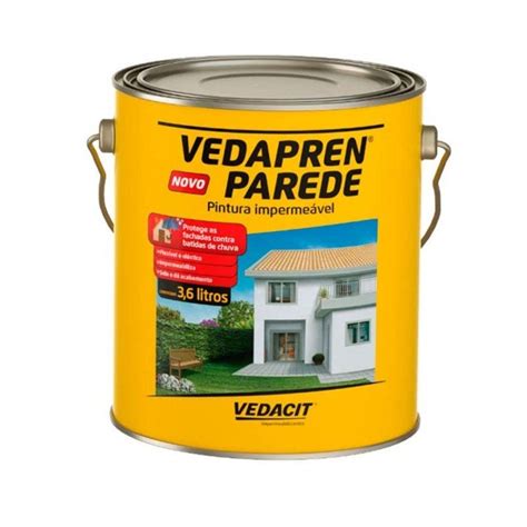 Tinta Imperme Vel Para Parede Vedapren Litros Branco Vedacit