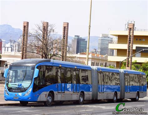 César Ônibus Viale BRT Volvo biarticulado em Belo Horizonte MG