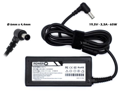 Charger PowerQ For SONY 65W 19 5V 3 3A 6x4 4 MM VGP AC19V33 VGP