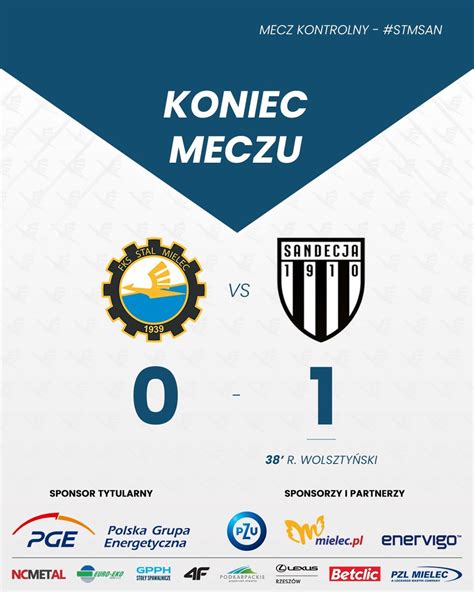 PKO BP Ekstraklasa PGE FKS Stal Mielec przegrywa z Sandecją Nowy Sącz