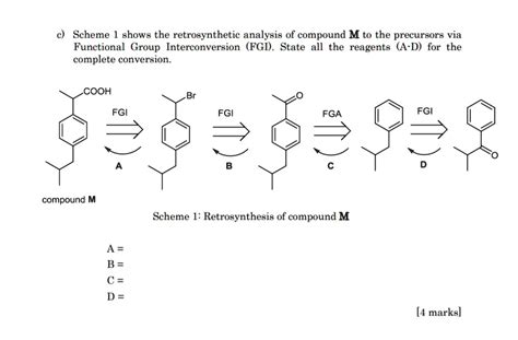 Scheme Shows The Retrosynthetic Analysis Of Compound M To The